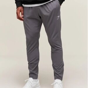 Gymshark Arrival Woven Joggers Men L Grey Tapered Ankle Zip Athletic Workout Gym